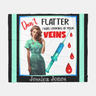 Retro American Pinup_ Flatter nicht selbst Fleecedecke