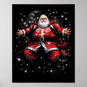Retro American Santa Clause Weihnachten #6 Poster