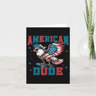 Retro American Typ Bald Adler 4. Juli Kleinkind Karte
