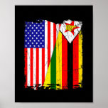 Retro American Zimbabwe Flag Männer Frauen Patriot Poster<br><div class="desc">Retro American Zimbabwe Flag Männer Frauen Patriotische Geschenke. Perfektes Geschenk für Ihren Vater,  Mama,  Papa,  Männer,  Frauen,  Freunde und Familienmitglieder am Erntedank Tag,  Weihnachten,  Muttertag,  Vatertag,  4. Juli,  1776 Unabhängiger Tag,  Veteranen Tag,  Halloween,  Patrick's Day</div>