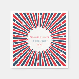 Retro Americana 4. Juli Starburst Partydekoration Serviette