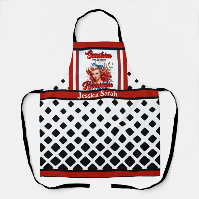 Retro Americana Pinup_ Sunshine Mixed Schürze (Vorderseite)