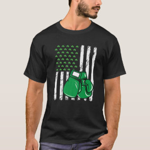 Retro-Amerikanische-Flagge-Boxsport-St.-Patricks-T T-Shirt