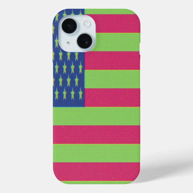 Retro-Amerikanische Flagge  Case-Mate iPhone Hülle (Rückseite)