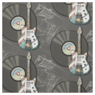 Retro-amerikanische Flagge Gitarre und Vinyl-Schal Stoff