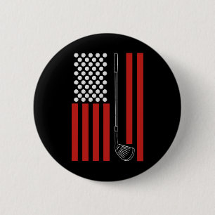 Retro-Amerikanische-Flagge-Golf-Geschenk-für-Golfe Button