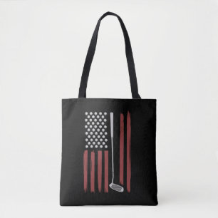 Retro-Amerikanische-Flagge-Golf-Golfer-Lustiger-Go