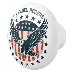 Retro Amerikanischer Adler Keramikknauf