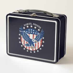 Retro Amerikanischer Adler Metall Brotdose