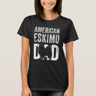 Retro Amerikanischer Eskimo Vater Papa Vatertag Hu T-Shirt
