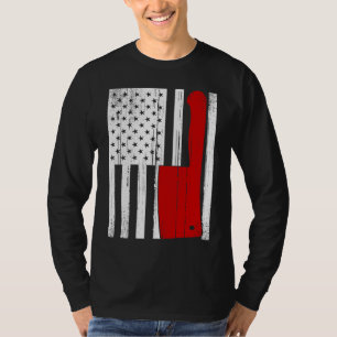 Retro Amerikanischer Metzger USA-Flagge Vintage-Ha T-Shirt