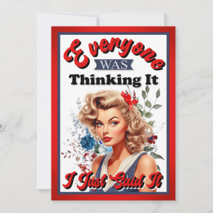 Retro Amerikanischer Pinup_ Ich habe es einfach ge Dankeskarte