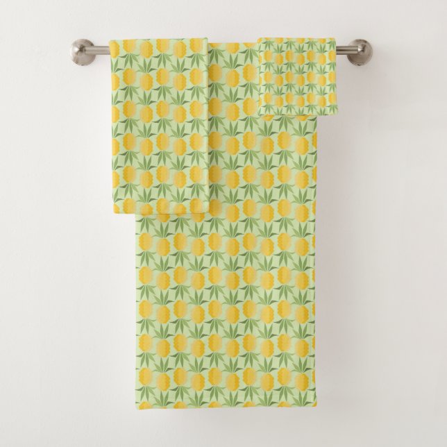 Retro Ananas Badhandtuch Set (Insitu)