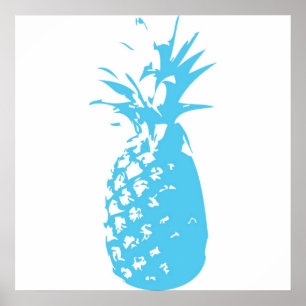 Retro Ananas-Druck Poster