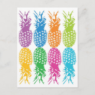 Retro-Ananas Hawaii-Karte Postkarte