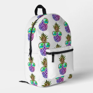 Retro-Ananas mit Sonnenbrille Bedruckter Rucksack