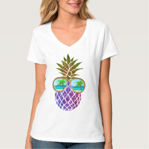 Retro-Ananas mit Sonnenbrille T-Shirt