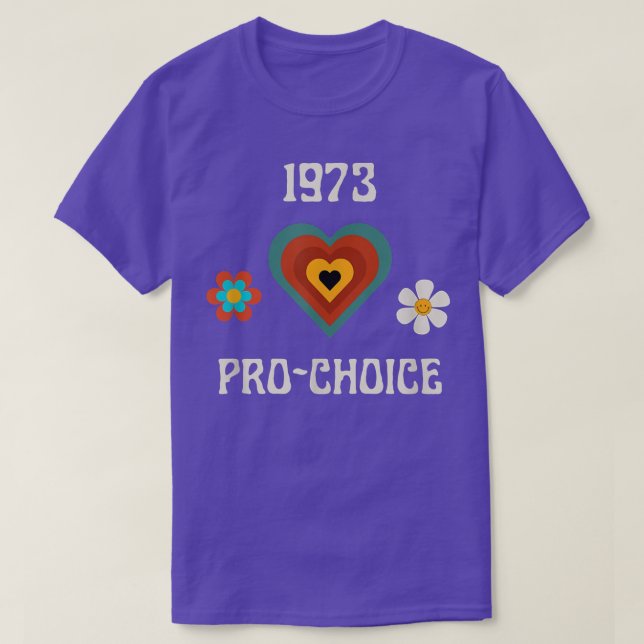 Retro and Groovy Feminism Pro Choice Frauenrechte T-Shirt (Design vorne)