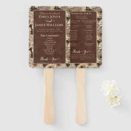 Retro Anemones Sparkle Destination Wedding Fächer