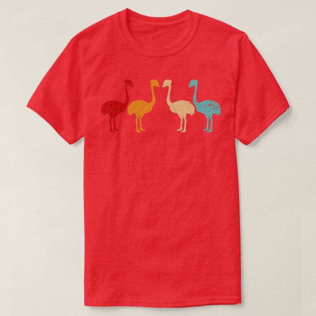 Retro angeblich Ostrich T-Shirt (Design vorne)