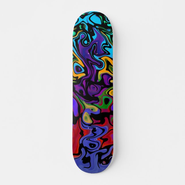 Retro Angesagt Abstrakt Skateboard (Vorne)