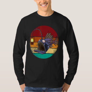 Retro-Anglerfisch Gruseliger Tiefsee-Anglerfisch M T-Shirt