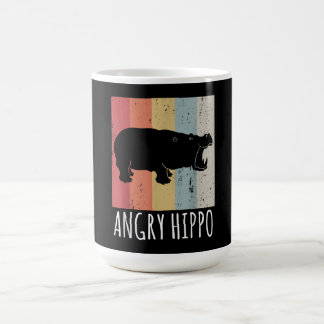 Retro Angry Hippo - Vintager Hippopotamus Kaffeetasse