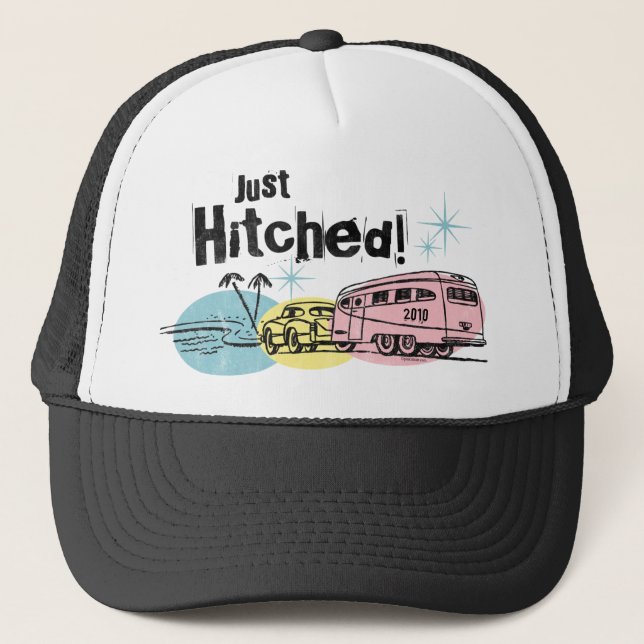 Retro Anhänger Hitched gerade Hut Truckerkappe (Vorderseite)