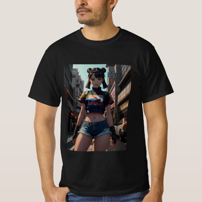 Retro Anime Tokyo Streets T-Shirt (Vorderseite)