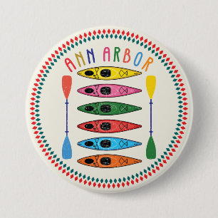 Retro Ann Arbor Kayaking Button