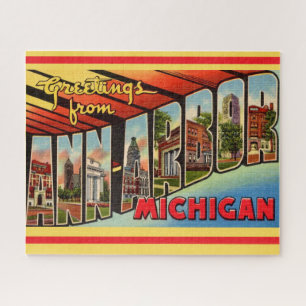 Retro Ann Arbor Michigan Puzzle