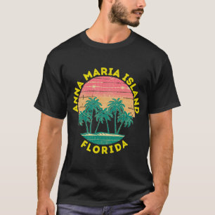 Retro Anna Maria Island Urlaub Souvenir Palm Tre T-Shirt