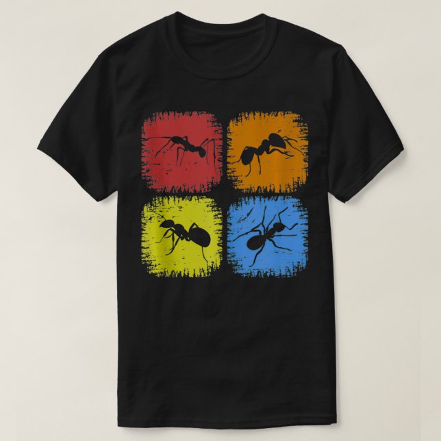 Retro Ant Animal Grunge Insekt Zoo Entomologe VI T-Shirt (Design vorne)
