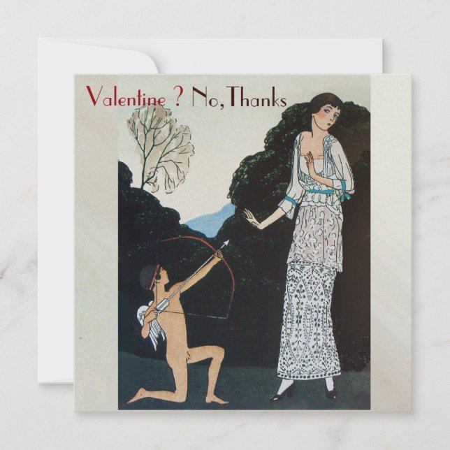 RETRO ANTI VALENTINE'S DAY PARTY WAX SIEGEL MONOGR EINLADUNG (Vorderseite)