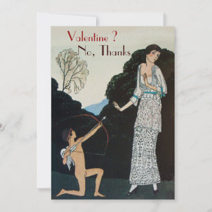 RETRO ANTI VALENTINE'S DAY PARTY WAX SIEGEL MONOGR EINLADUNG