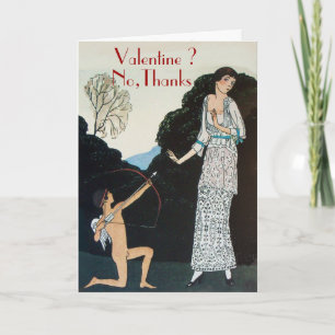 RETRO ANTI VALENTINE'S DAY RED WAX SIEGEL MONOGRAM FEIERTAGSKARTE