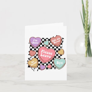 Retro Anti Valentines Funny Valentine Candy Herz Karte