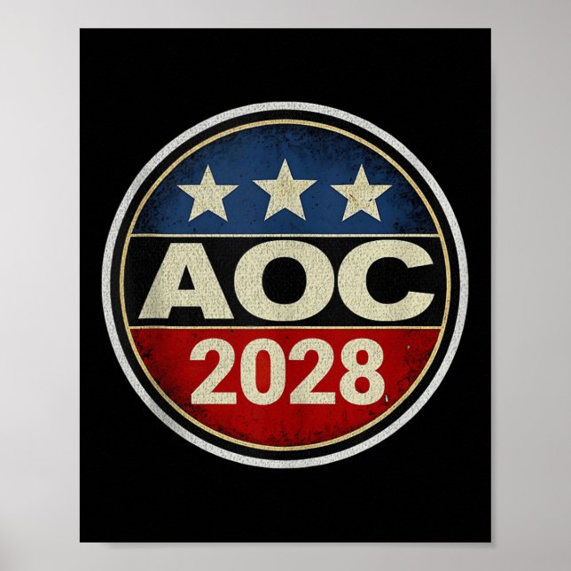Retro Aoc 2028 Kampf Oligarchie Protest Résist Ber Poster (Vorne)