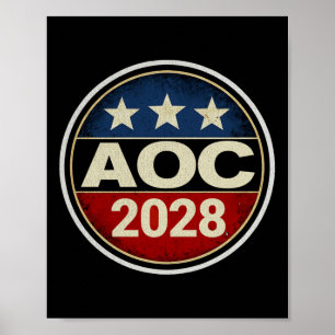 Retro Aoc 2028 Kampf Oligarchie Protest Résist Ber Poster