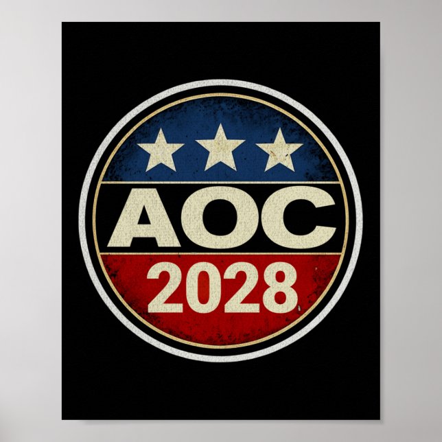 Retro Aoc 2028 Kampf Oligarchie Protest Résist Ber Poster (Vorne)