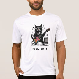 *~* Retro AP91 Bass Guitar Music Cat Player T-Shirt