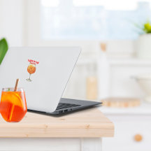 Retro Aperol Spritz Vinyl-Sticker im Custom-Cut-De