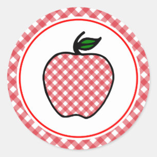 Retro-Apfel-Aufkleber für Lehrer Runder Aufkleber
