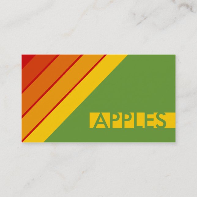 retro ÄPFEL Visitenkarte (Vorderseite)