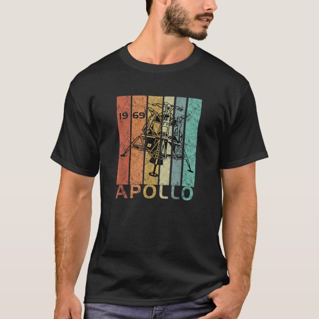 Retro Apollo 11 50 Jahre Moon Landing 1969 T-Shirt (Vorderseite)