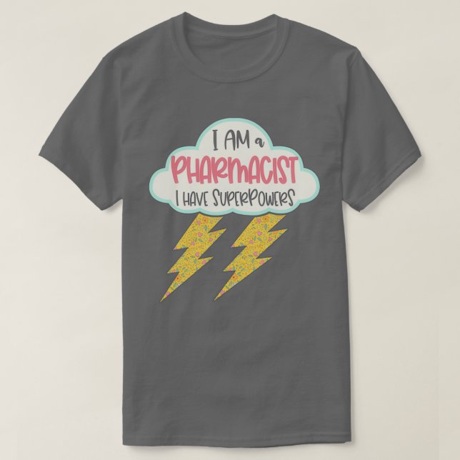 Retro Apotheker Superkompetenz Bolt T-Shirt (Design vorne)