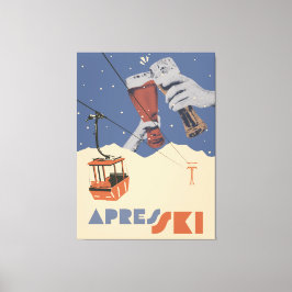 Retro Après-Ski  Leinwanddruck
