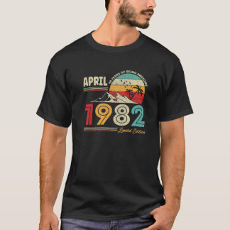 Retro April 1982 40 Jahre alte limitierte Ausgabe  T-Shirt