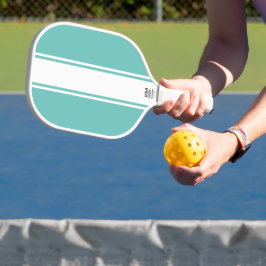 Retro Aqua Aquamarine schmale, senkrechte, senkrec Pickleball Schläger