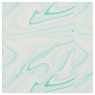 Retro Aqua Green Swirl Liquid Painting Ästhetik Stoff